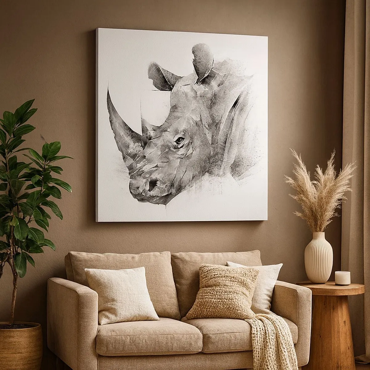 Obraz na plátně - Africký portrét - 30x30 cm