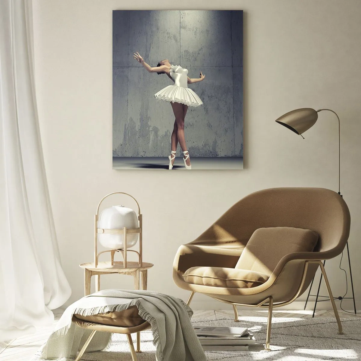 Obraz na skle - Lehce jako pták - 50x70 cm