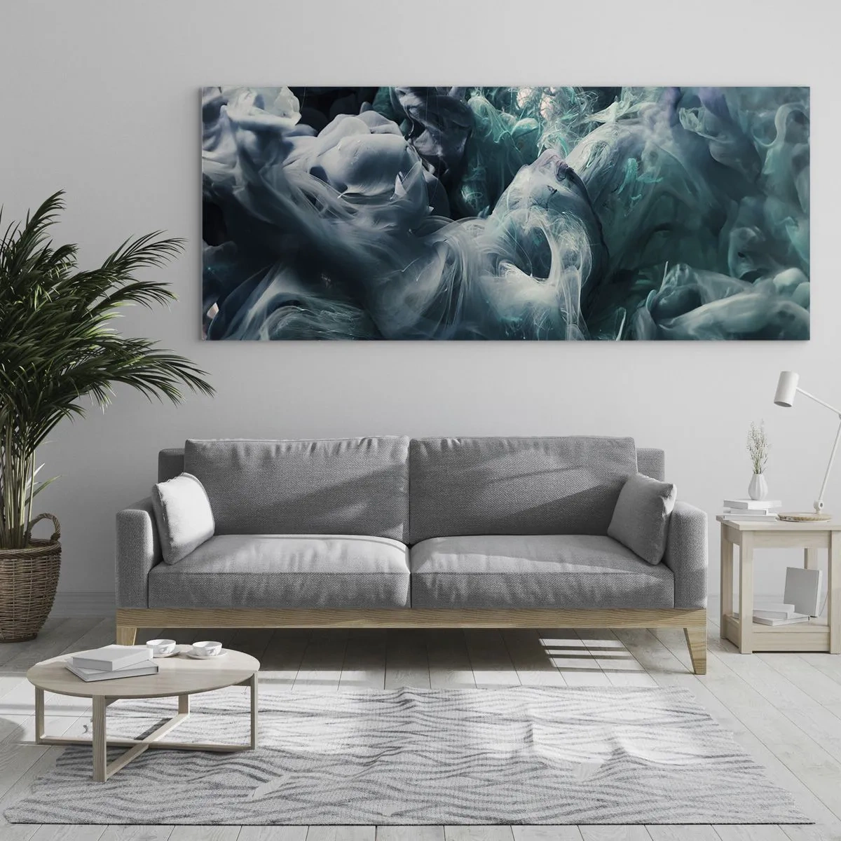 Obraz na skle - Pohyb barvy - 100x40 cm