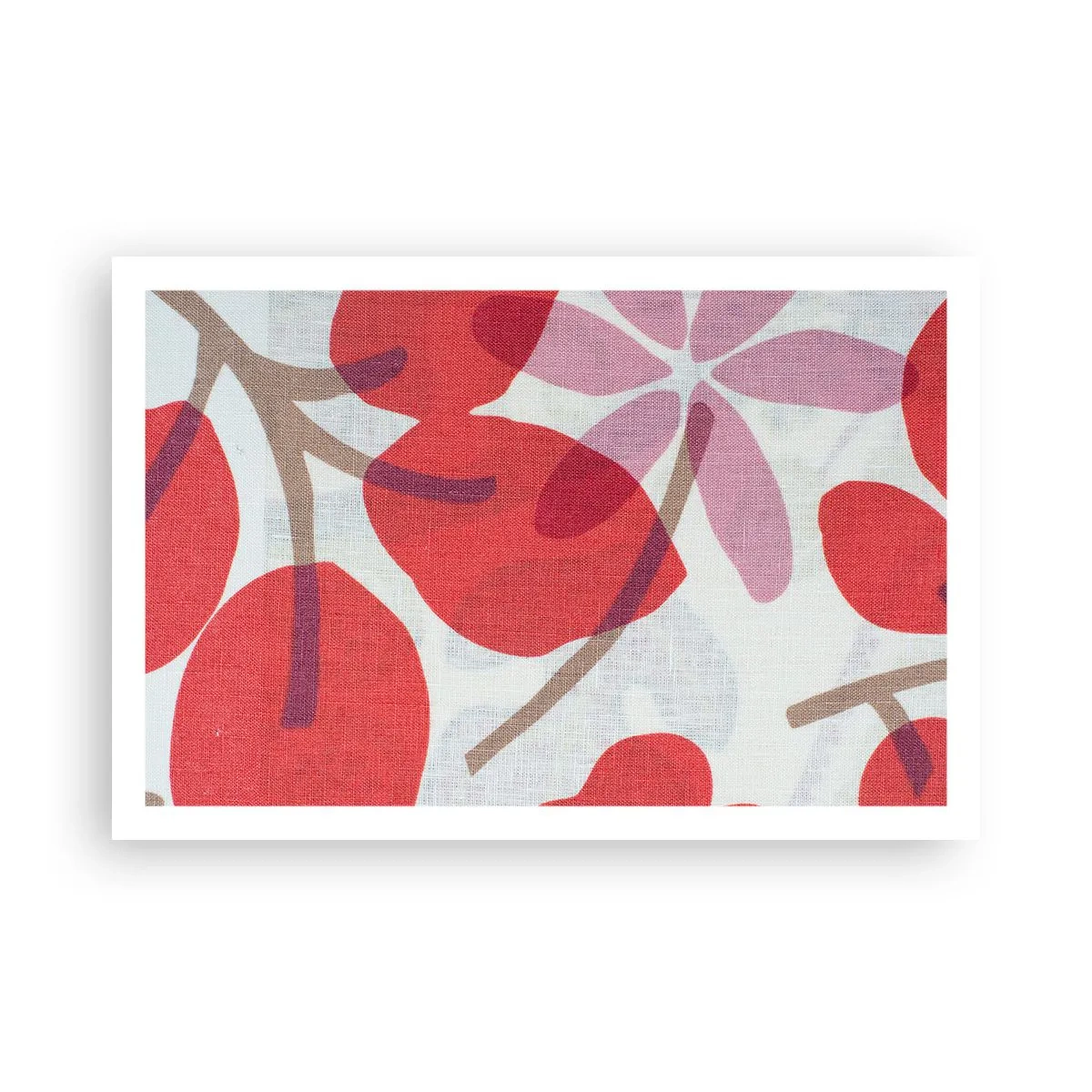 Plakát - Květinová kompozice v růžové - 91x61 cm