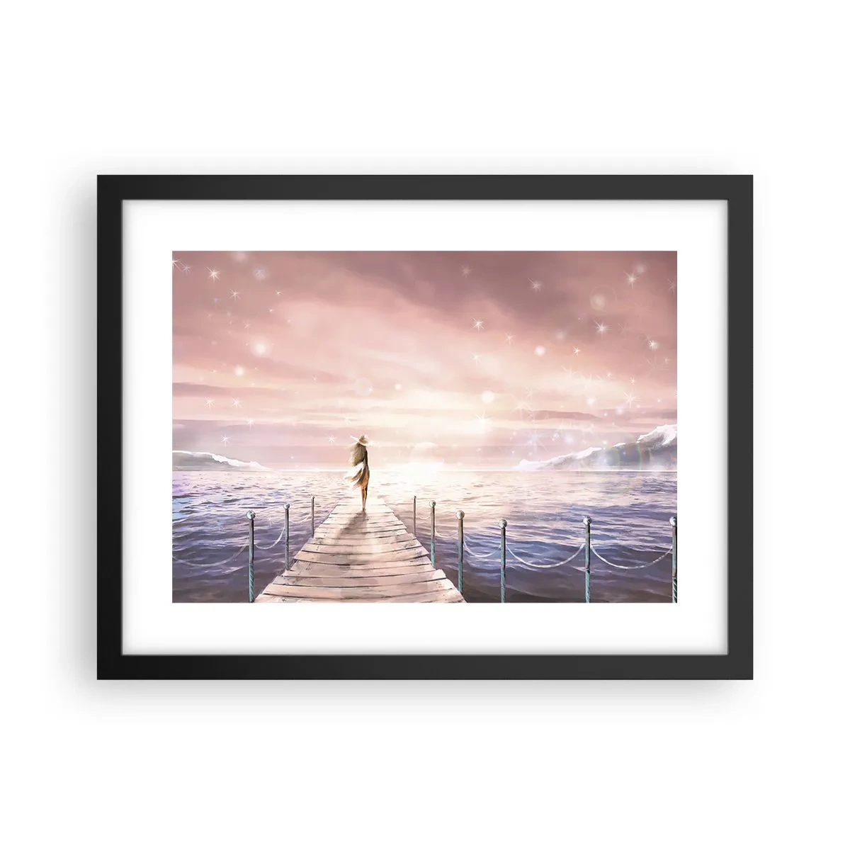 Plakát v černém rámu - Ve světle snu - 40x30 cm