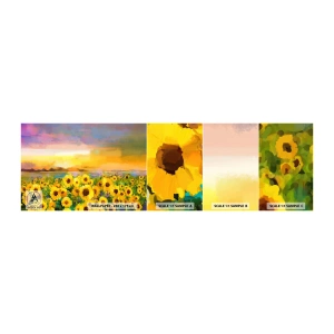 Fototapeta Vzorek Standard Eco - Samotné slunce sestoupilo na zem - Slunečnicové pole, slunečnice, Příroda - 100x30 cm