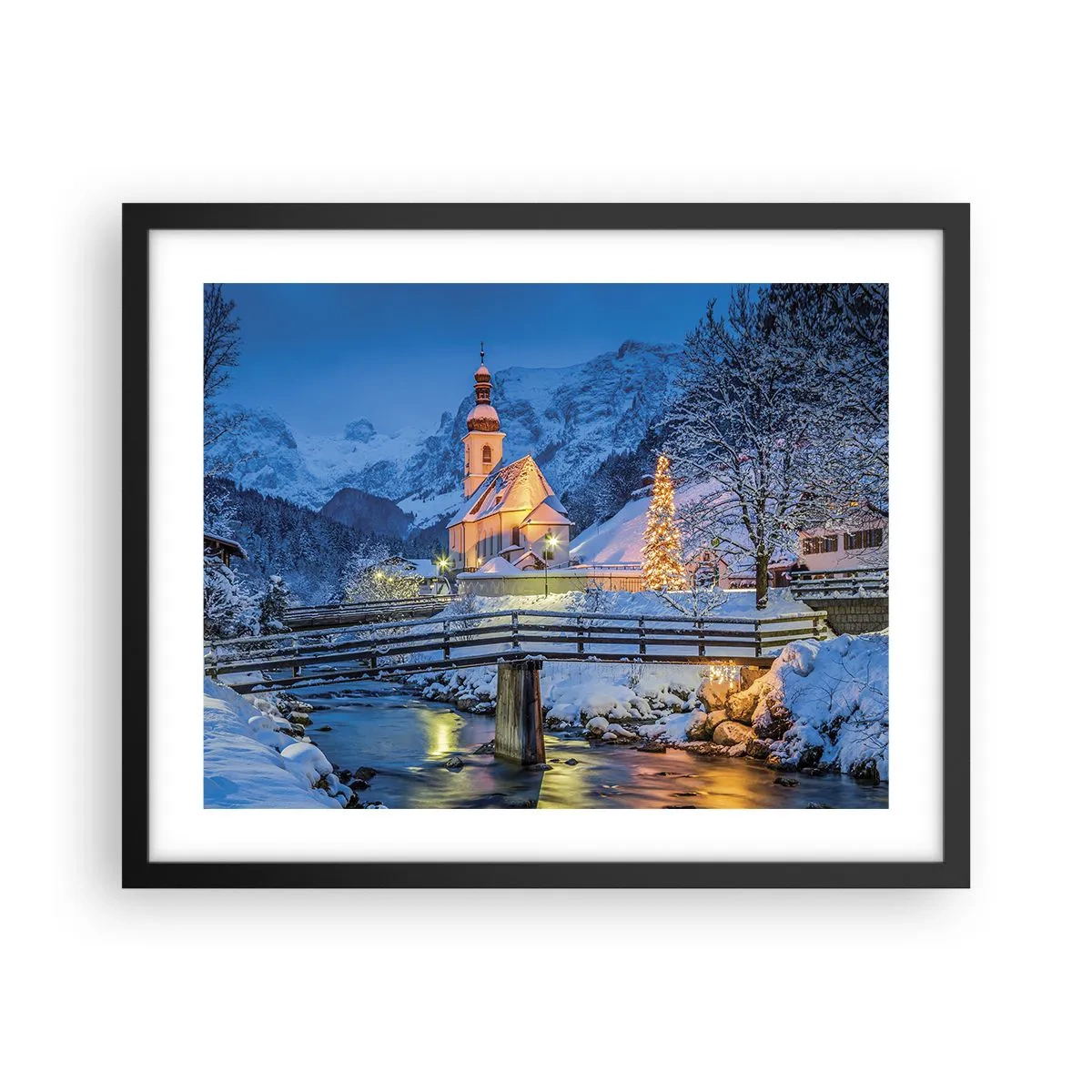 Plakát v černém rámu - Duch Vánoc - 50x40 cm