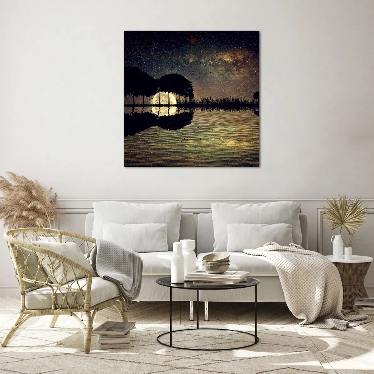Obraz na skle - Noc na konci světa - 70x70 cm