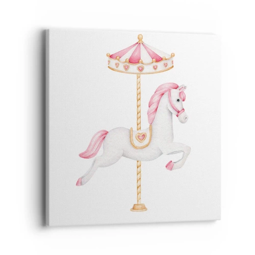 Obraz na plátně - Vyrazil z kopýtka - 40x40 cm