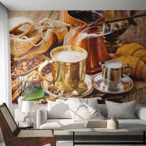 Fototapeta Premium Canvas - Hezký den! - Káva, Gastronomie, Kuchyně - 150x105 cm