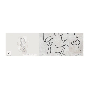 Vzor Fototapety Premium Canvas - Zamotaní v objetí - Abstrakce, Muž, Žena - 100x30 cm