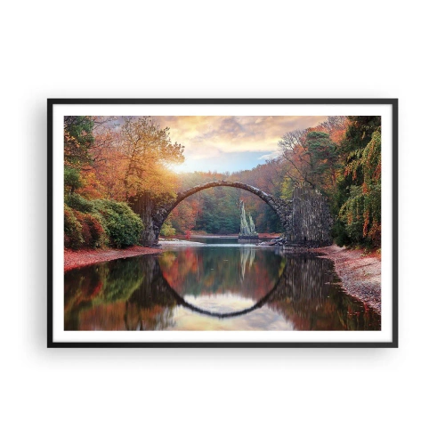 Plakát v černém rámu - Za zrcadlem - 100x70 cm