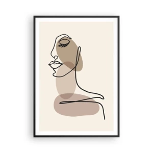 Plakát v černém rámu - Určitá linie krásy - 70x100 cm