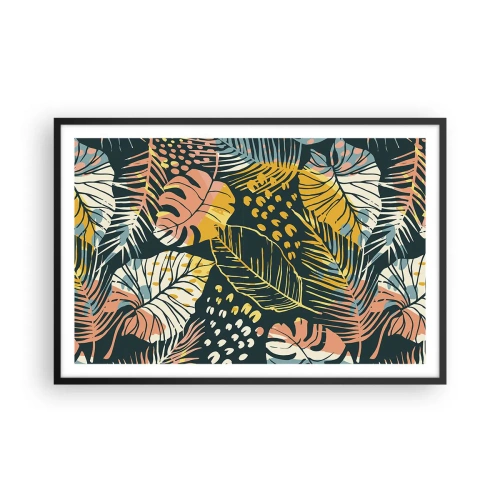 Plakát v černém rámu - Listová fantazie - 91x61 cm