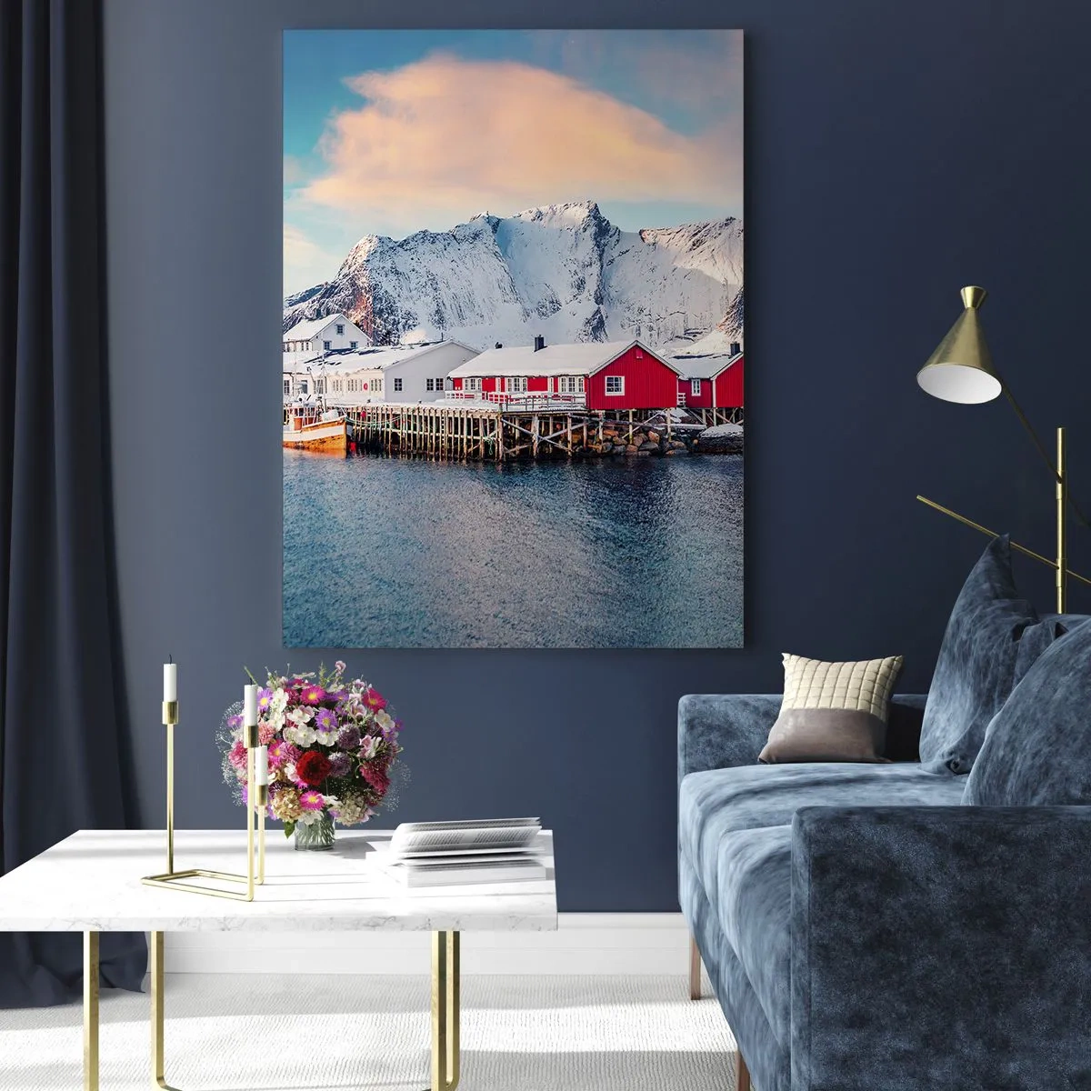 Obraz na skle - Severní útočiště - 50x70 cm