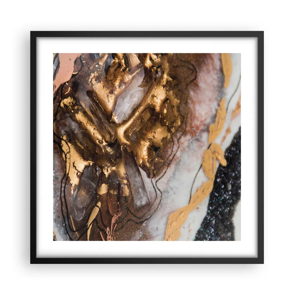 Plakát v černém rámu - Prvek země - 50x50 cm