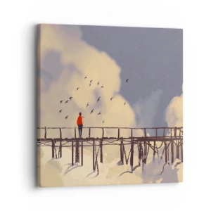 Obraz na plátně - Modrý stesk - 30x30 cm