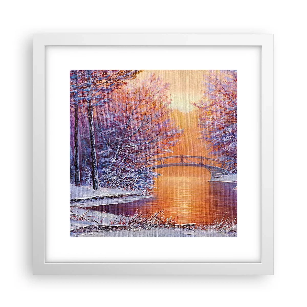 Plakát v bílém rámu - Sejdeme se zde - 30x30 cm