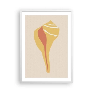 Plakát v bílém rámu - Organická abstrakce – růst - 50x70 cm