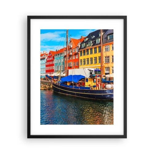 Plakát v černém rámu - Radostné nábřeží - 40x50 cm