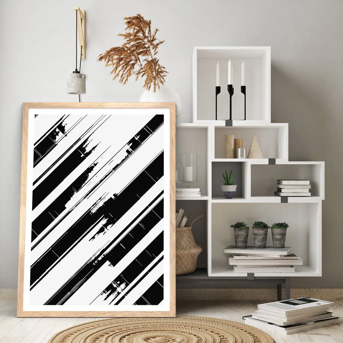 Plakát v rámu světlý dub - Intenzivní a dynamická kompozice - 30x40 cm