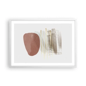 Plakát v bílém rámu - Abstraktní kolonáda - 70x50 cm