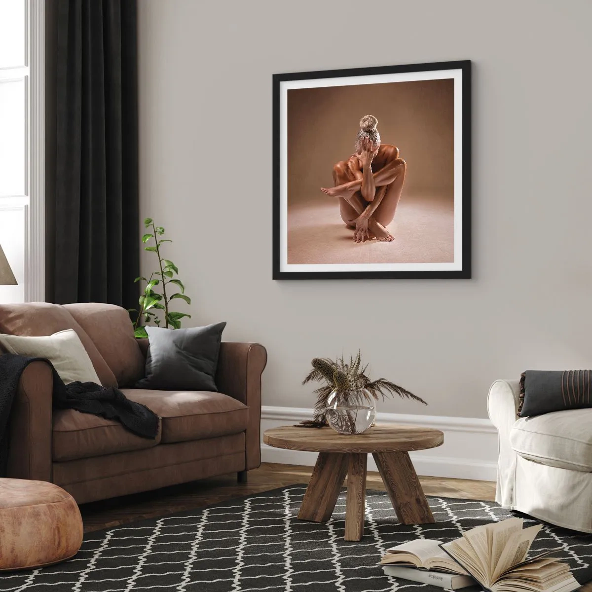 Plakát v černém rámu - Jednota těla a ducha - 40x40 cm