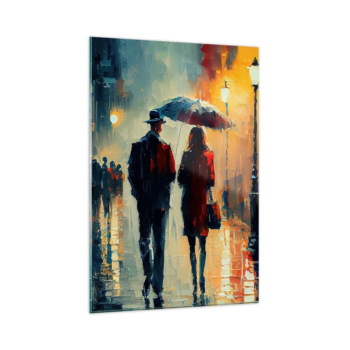 Obraz na skle - Městská love story - 70x100 cm