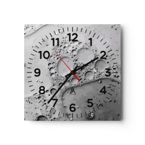 Nástěnné hodiny - Stopa po zpěněném - 30x30 cm