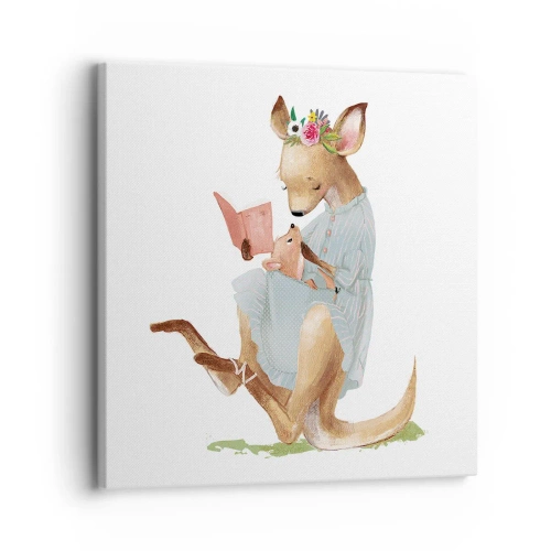 Obraz na plátně - Přečti mi, mami - 30x30 cm