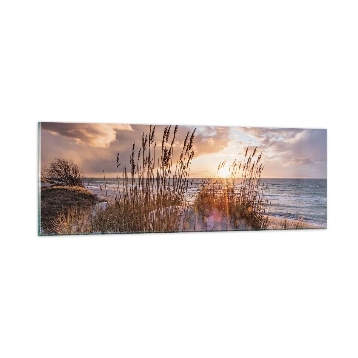 Obraz na skle - Rozloučení se sluncem a větrem - 90x30 cm