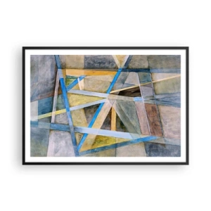 Plakát v černém rámu - Přímo nebo diagonálně? - 100x70 cm