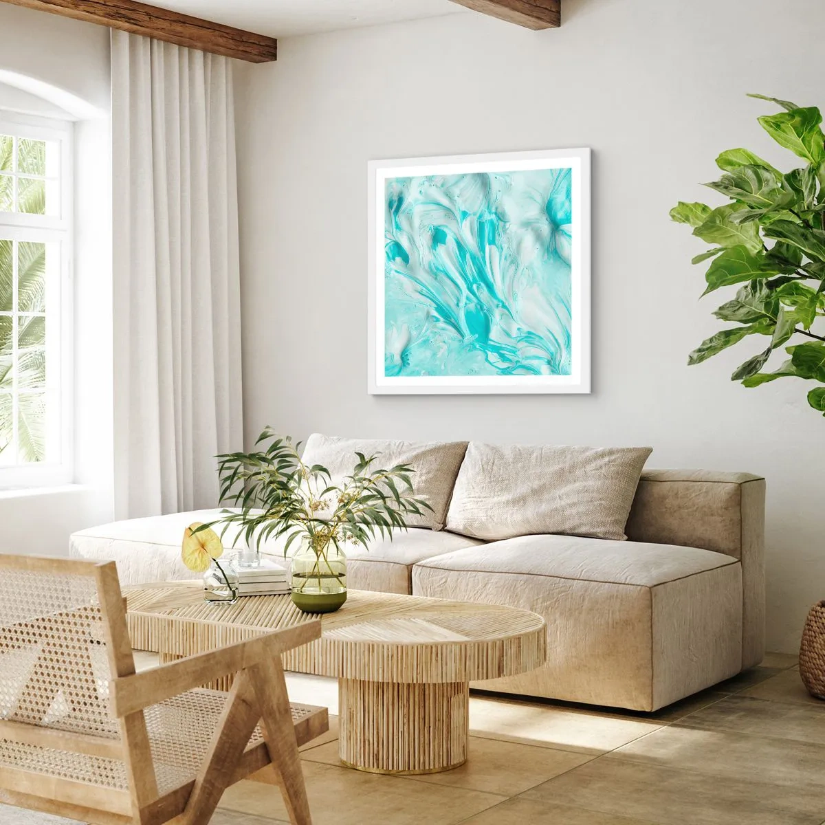 Plakát v bílém rámu - Navždy spolu - 60x60 cm