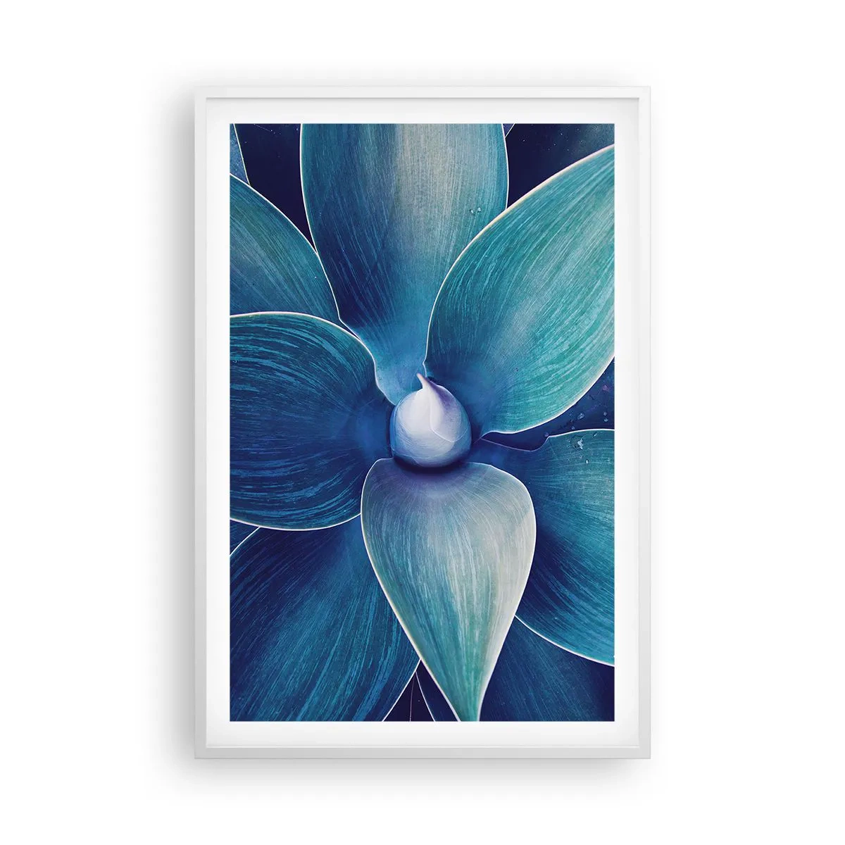 Plakát v bílém rámu - Namodralý od nebe - 61x91 cm