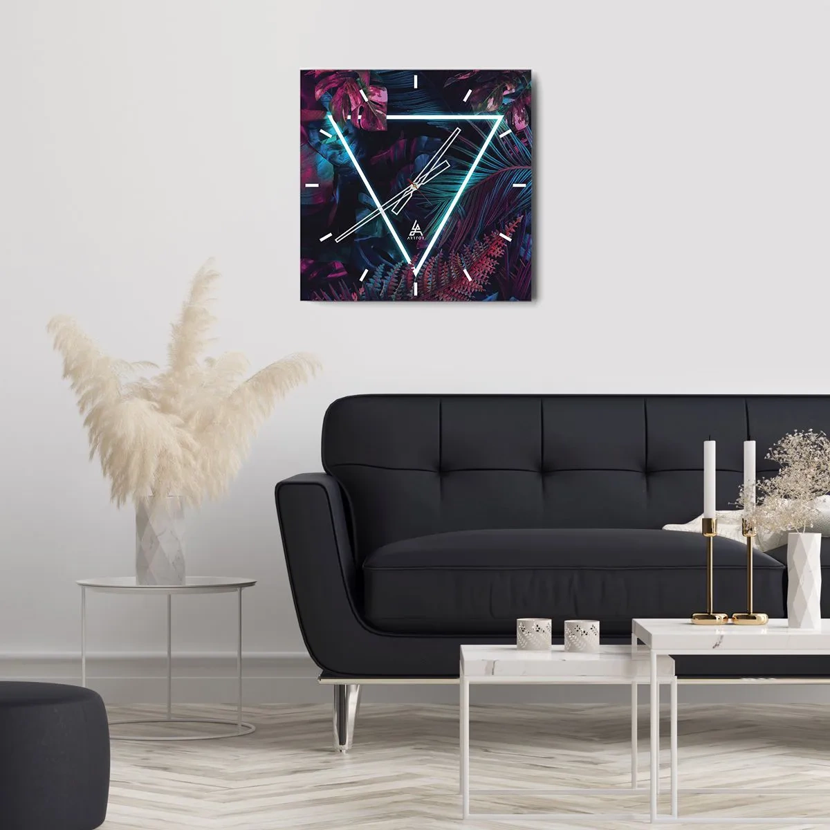 Nástěnné hodiny - Zahrada v disco stylu - 40x40 cm