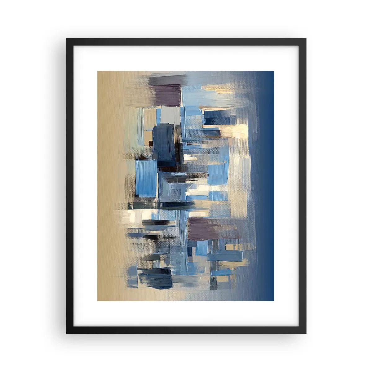 Plakát v černém rámu - Modrá konstrukce - 40x50 cm