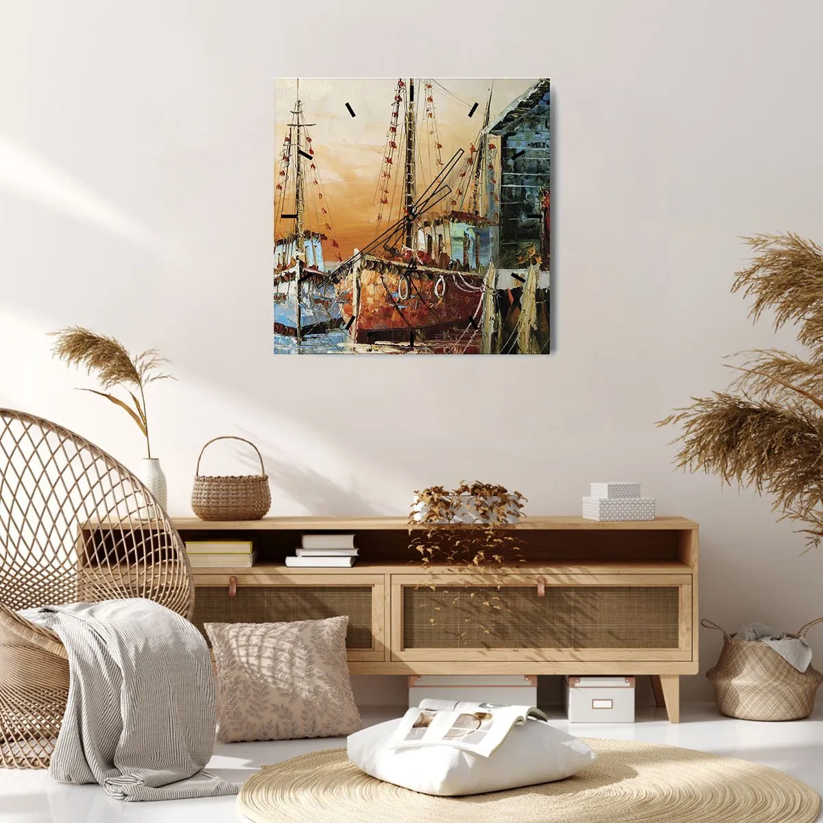 Nástěnné hodiny - Klidný návrat - 40x40 cm