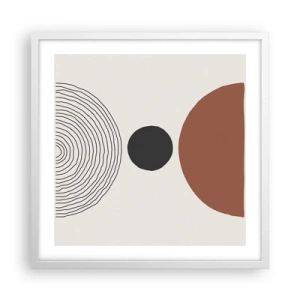 Plakát v bílém rámu - V centru pozornosti - 50x50 cm