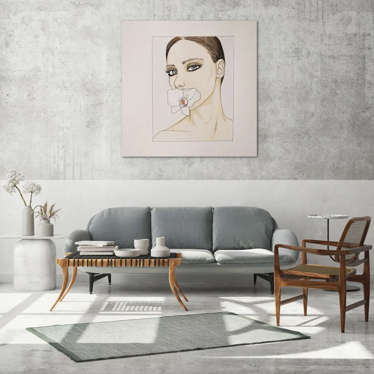Obraz na skle - Symbol elegance a krásy - 50x50 cm