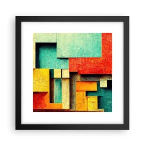 Plakát v černém rámu - Festival pravých úhlů - 30x30 cm