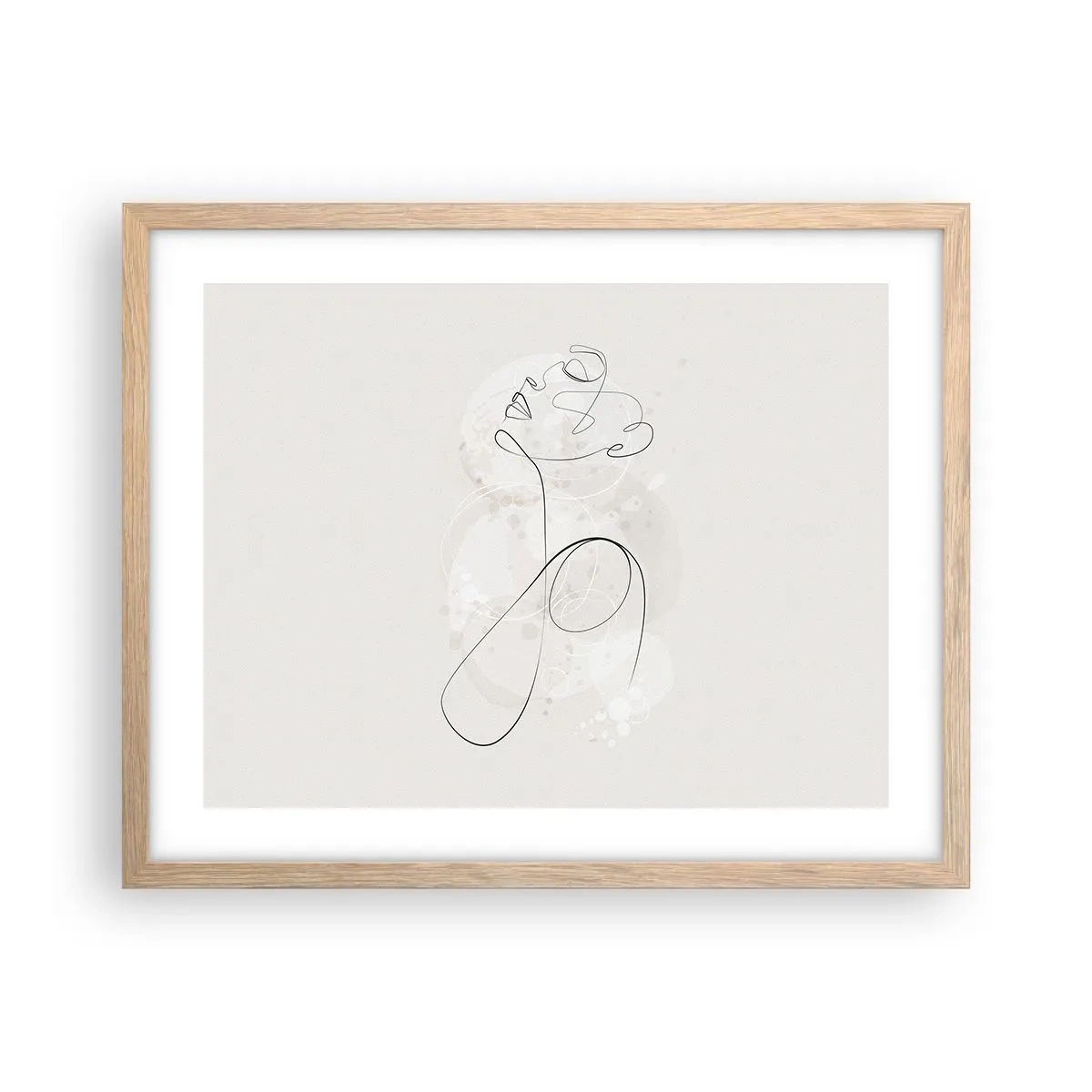 Plakát v rámu světlý dub - Spirála krásy - 50x40 cm