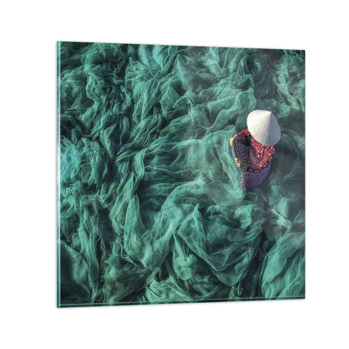 Obraz na skle - V moři sítí - 60x60 cm