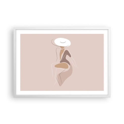 Plakát v bílém rámu - Jak vypadá pravá dáma? - 70x50 cm