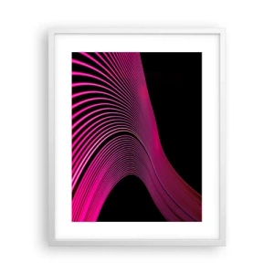 Plakát v bílém rámu - Alej světla - 40x50 cm