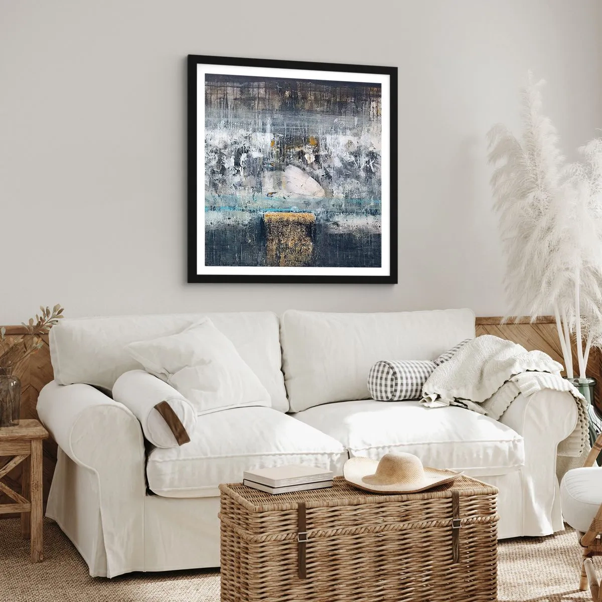 Plakát v černém rámu - Jako na ledě, tak i na hroudě - 40x40 cm