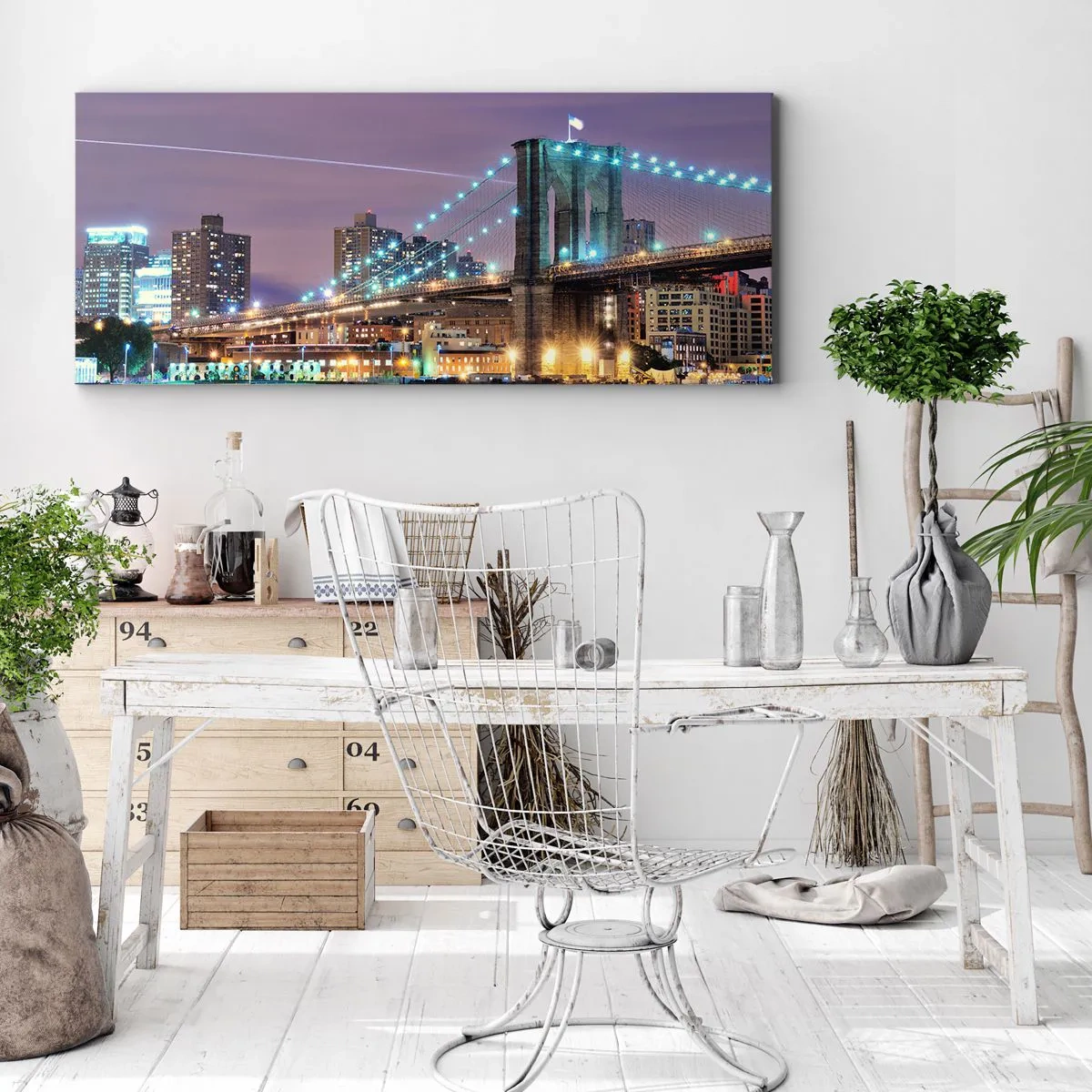 Obraz na plátně - Po mnoho let Brooklynský most - 120x50 cm