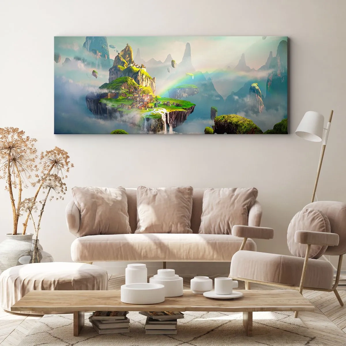 Obraz na plátně - Uprostřed nebe - šťastné ostrovy - 100x40 cm
