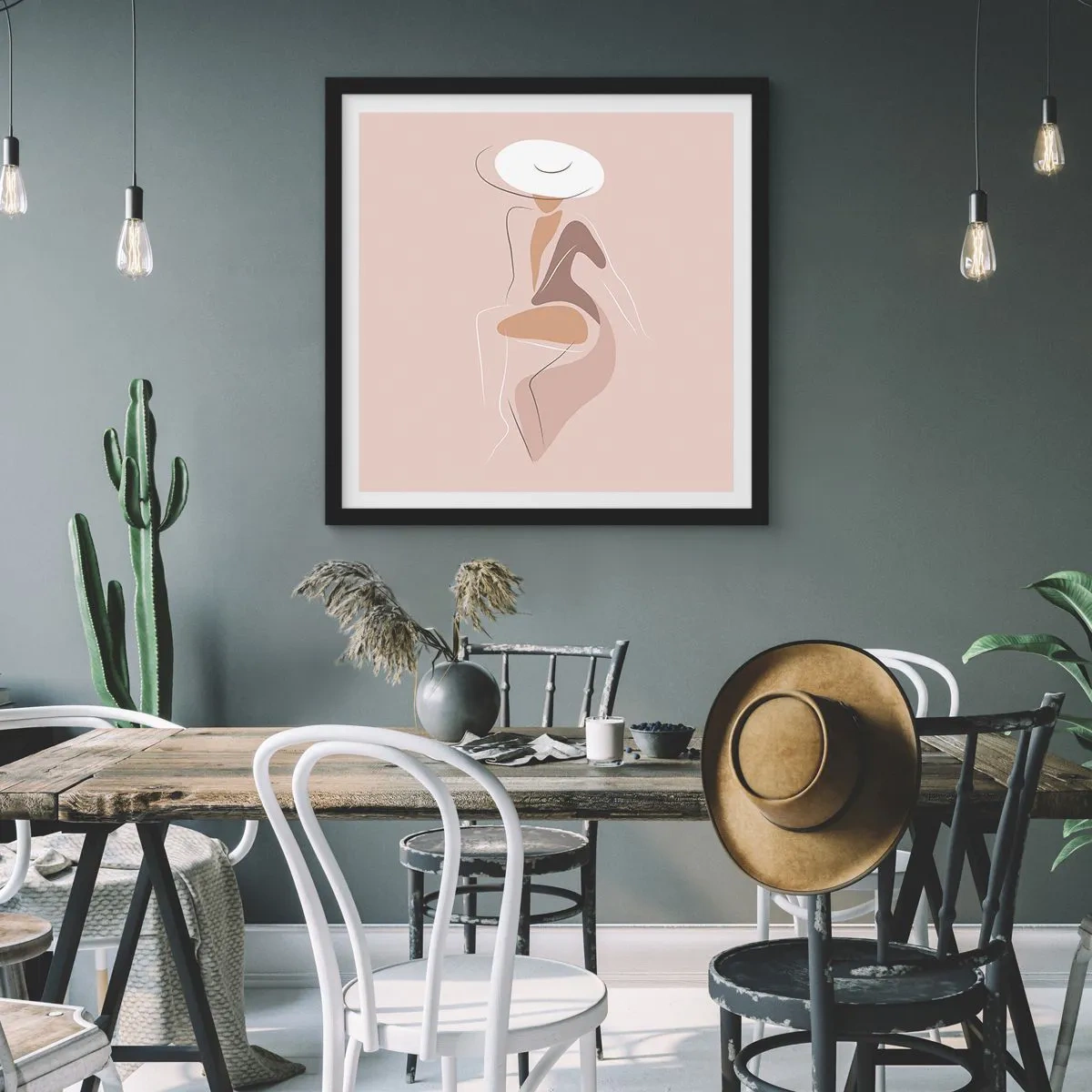 Plakát v černém rámu - Jak vypadá pravá dáma? - 60x60 cm