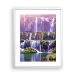 Plakát v bílém rámu - Schody do nebe - 40x50 cm