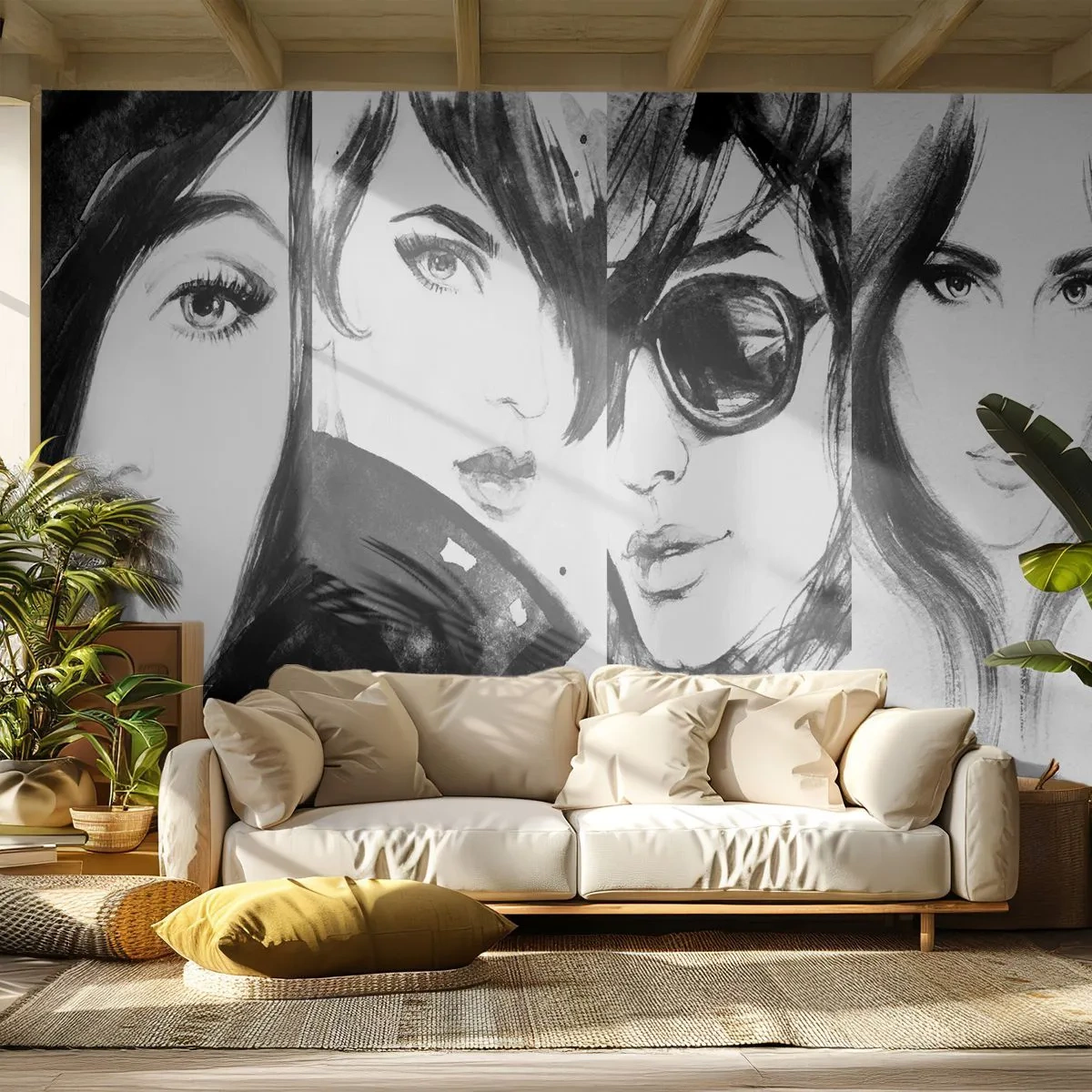 Fototapeta Premium Sand - Znásobená krása - Žena, Ženské oči, Portrét ženy - 100x70 cm