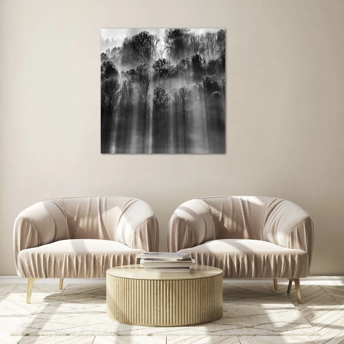 Obraz na skle - V paprscích světla - 70x70 cm