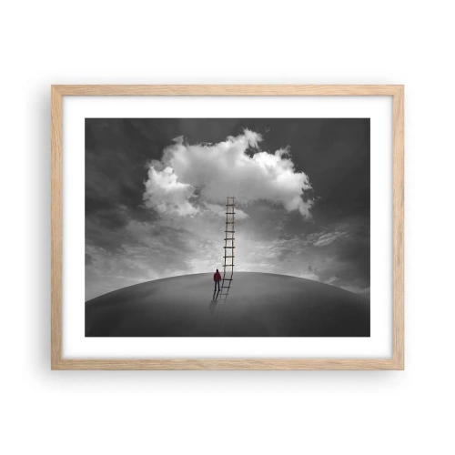 Plakát v rámu světlý dub - Všechno je možné - 50x40 cm