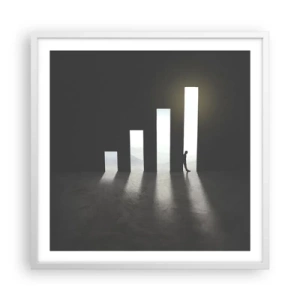Plakát v bílém rámu - Úspěch – imprese - 60x60 cm