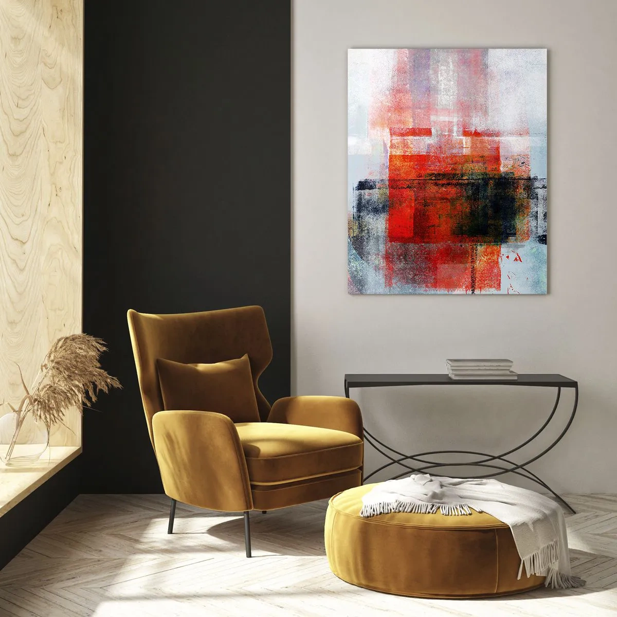 Obraz na skle - Zářící kompozice - 50x70 cm
